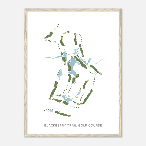 Blackberry Trail Golf Course Alabama Modern Watercolor Map Golfer Gift Golf Wall Art Golf Poster Print Course Layout