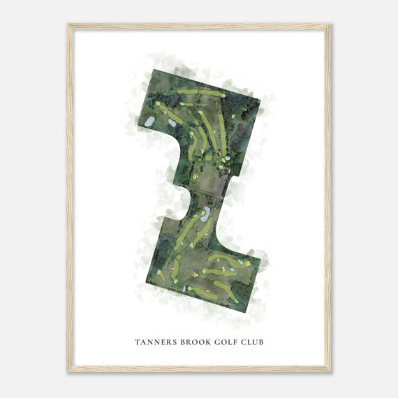 Tanners Brook Golf Club Minnesota Classic Watercolor Map Golfer Gift Golf Wall Art Golf Poster Print Course Layout