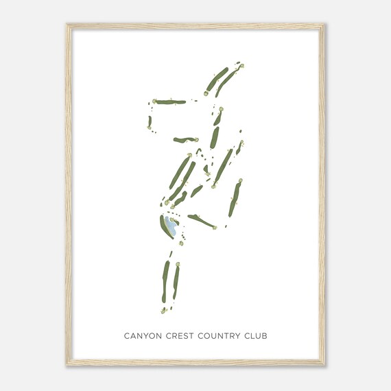 Canyon Crest Country Club California Modern Watercolor Map Golfer Gift Golf Wall Art Golf Poster Print Course Layout