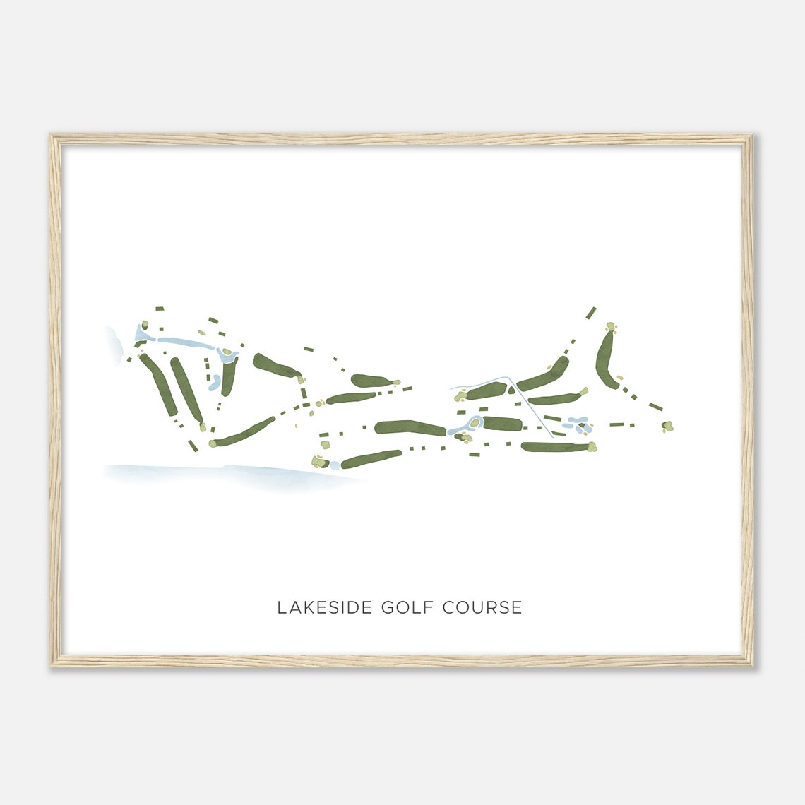 Lakeside Golf Course Ohio Modern Watercolor Map Golfer Gift Golf Wall Art Golf Poster Print Course Layout - Image 2