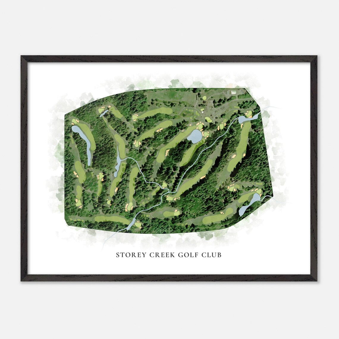 Storey Creek Golf Club Canada Classic Watercolor Golf Map Poster - Image 4