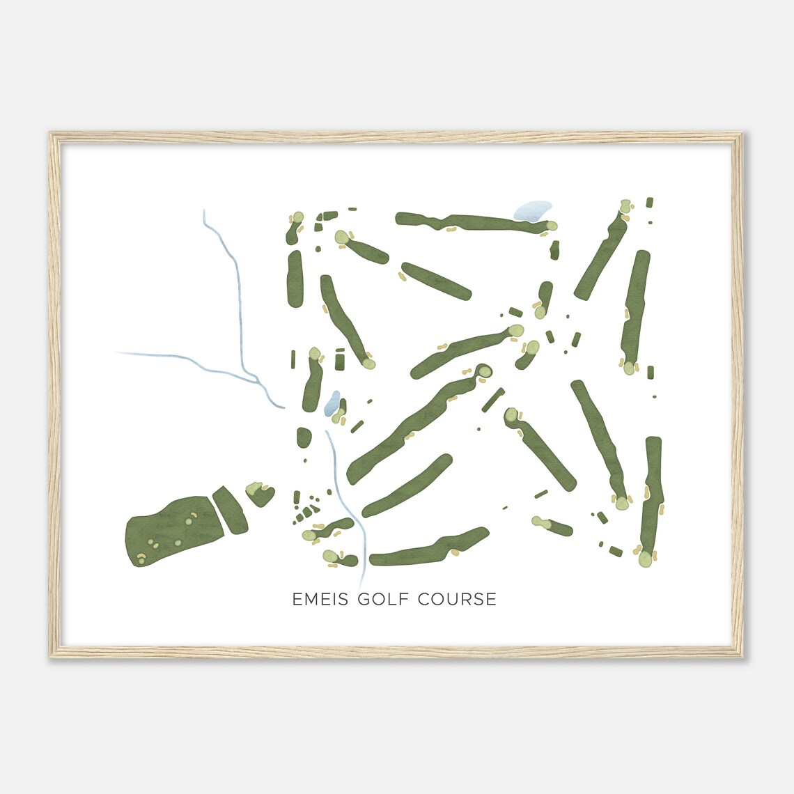 Emeis Golf Course Iowa Modern Watercolor Map Golfer Gift Sports Poster - Image 2