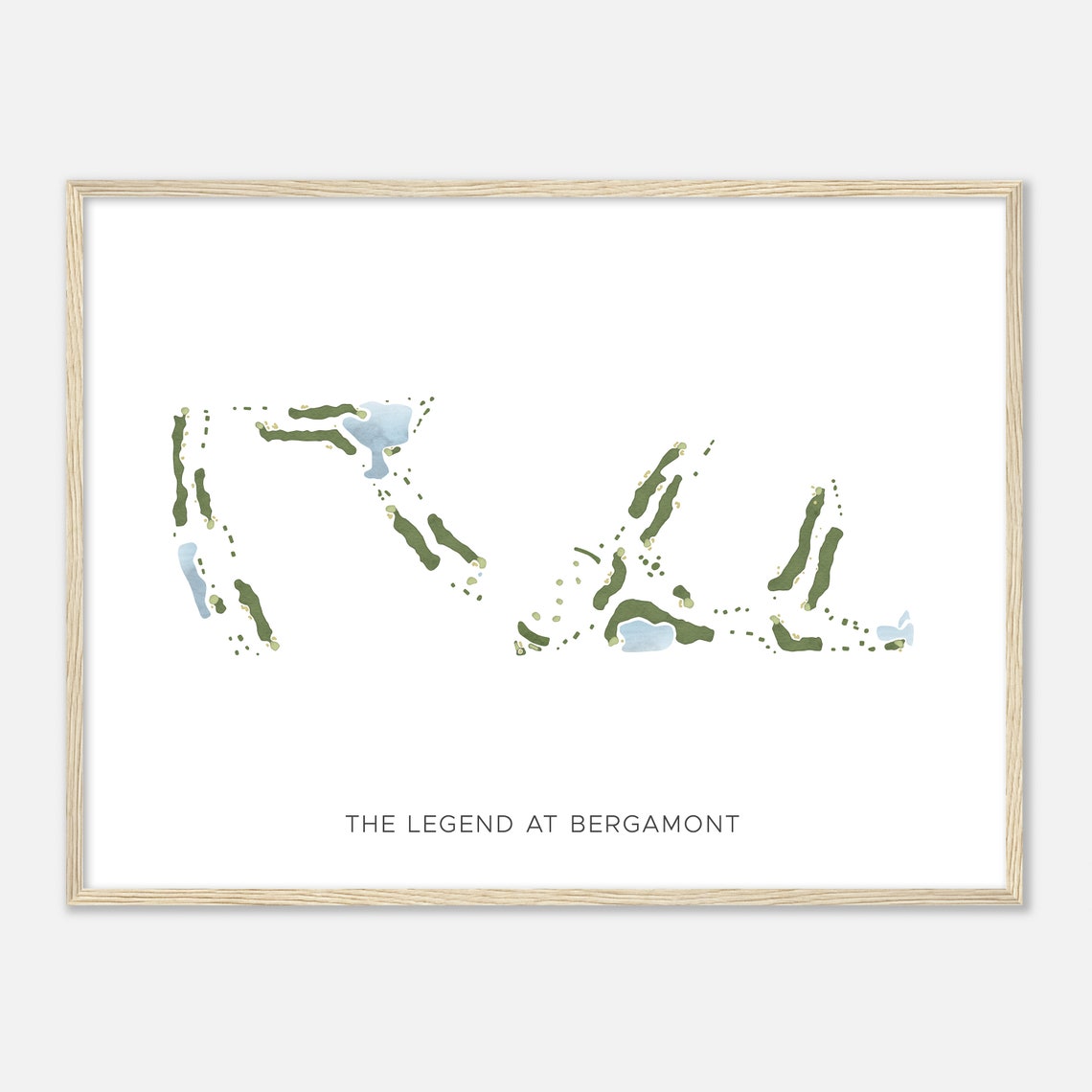 The Legend at Bergamont Golf Course Minimalist Map Art Poster