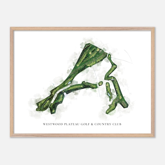 Westwood Plateau Golf & Country Club Coquitlam Canada Classic Watercolor Course Map Poster