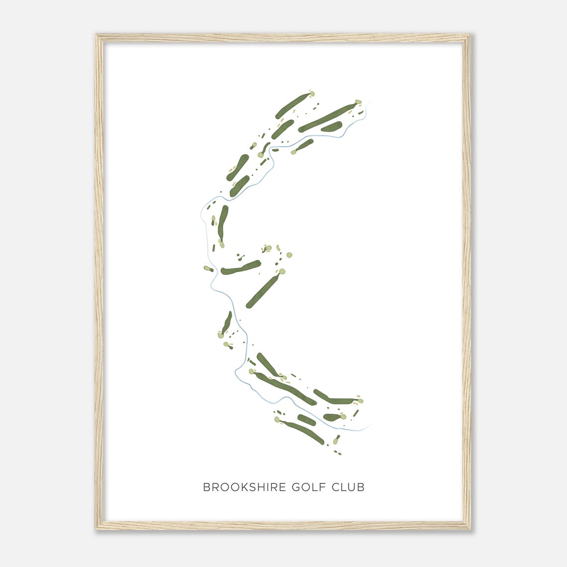 Brookshire Golf Club Modern Minimalist Golf Course Map Poster - Image 2