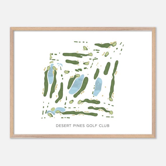 Desert Pines Golf Club In Las Vegas Nevada Modern Watercolor Map Golfer Gift Golf Wall Art Golf Poster Print Course Layout