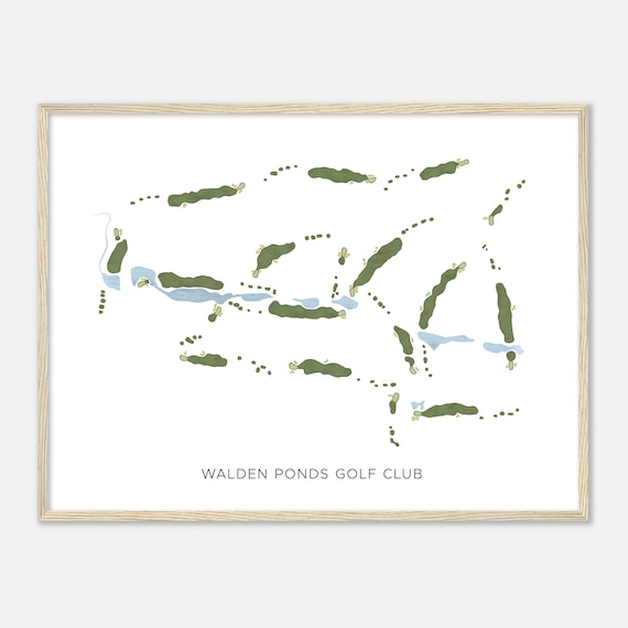 Walden Ponds Golf Club Ohio Modern Watercolor Map Golfer Gift Golf Wall Art Golf Poster Print Course Layout