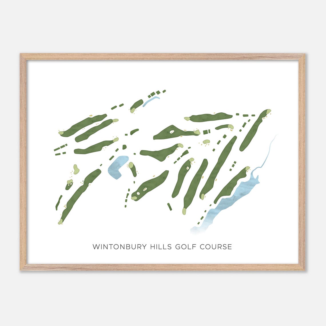 Wintonbury Hills Golf Course Connecticut Modern Minimalist Golf Poster