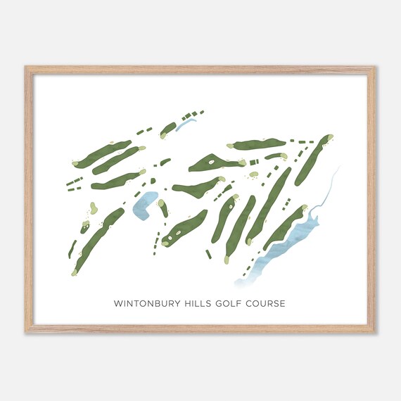 Wintonbury Hills Golf Course Connecticut Modern Minimalist Golf Poster
