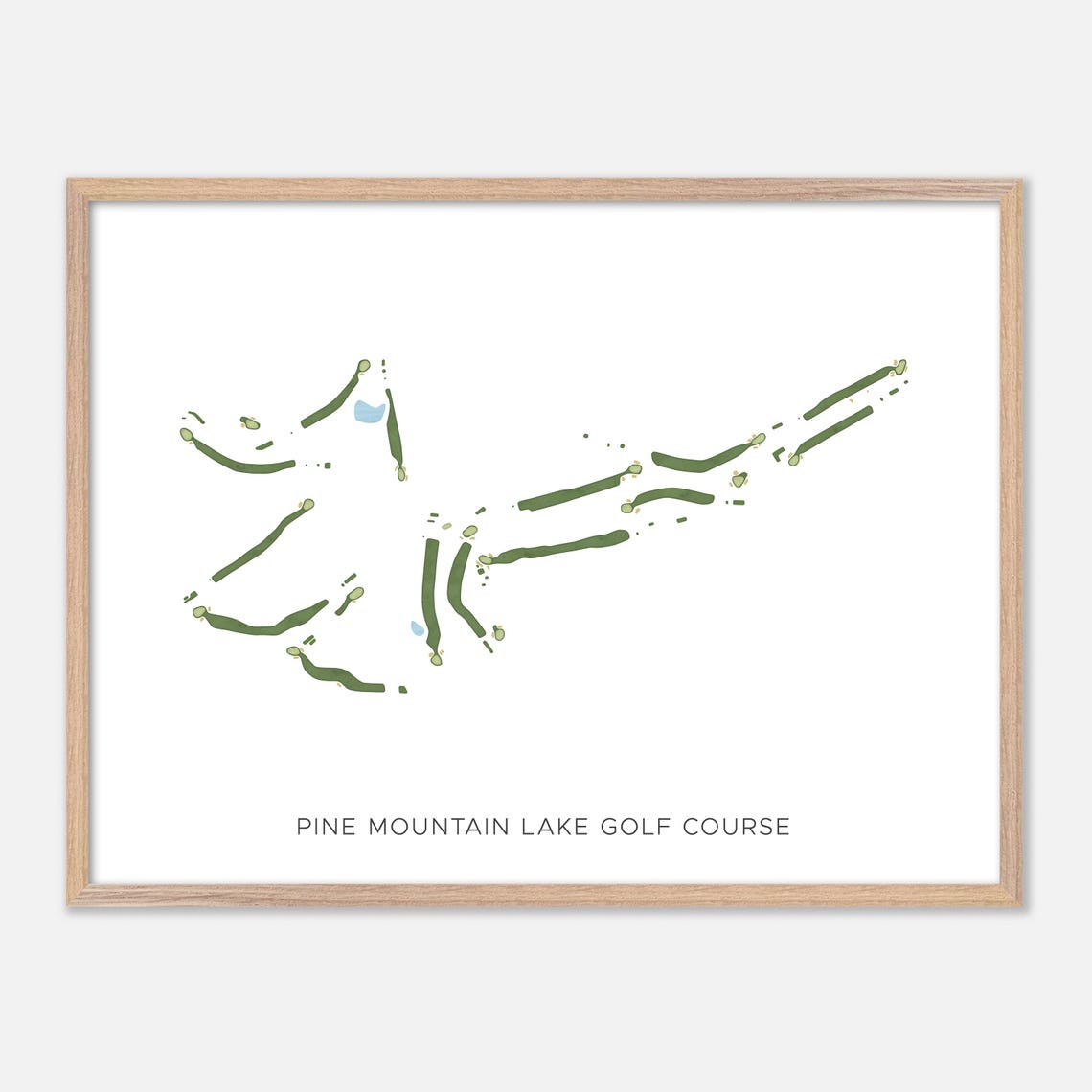 Pine Mountain Lake Golf Course Groveland California Map Poster