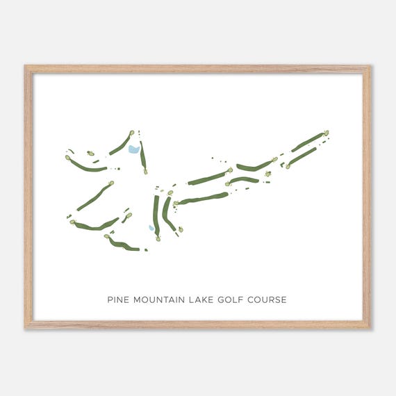Pine Mountain Lake Golf Course In Groveland California Modern Watercolor Map Golfer Gift Golf Wall Art Golf Poster Print