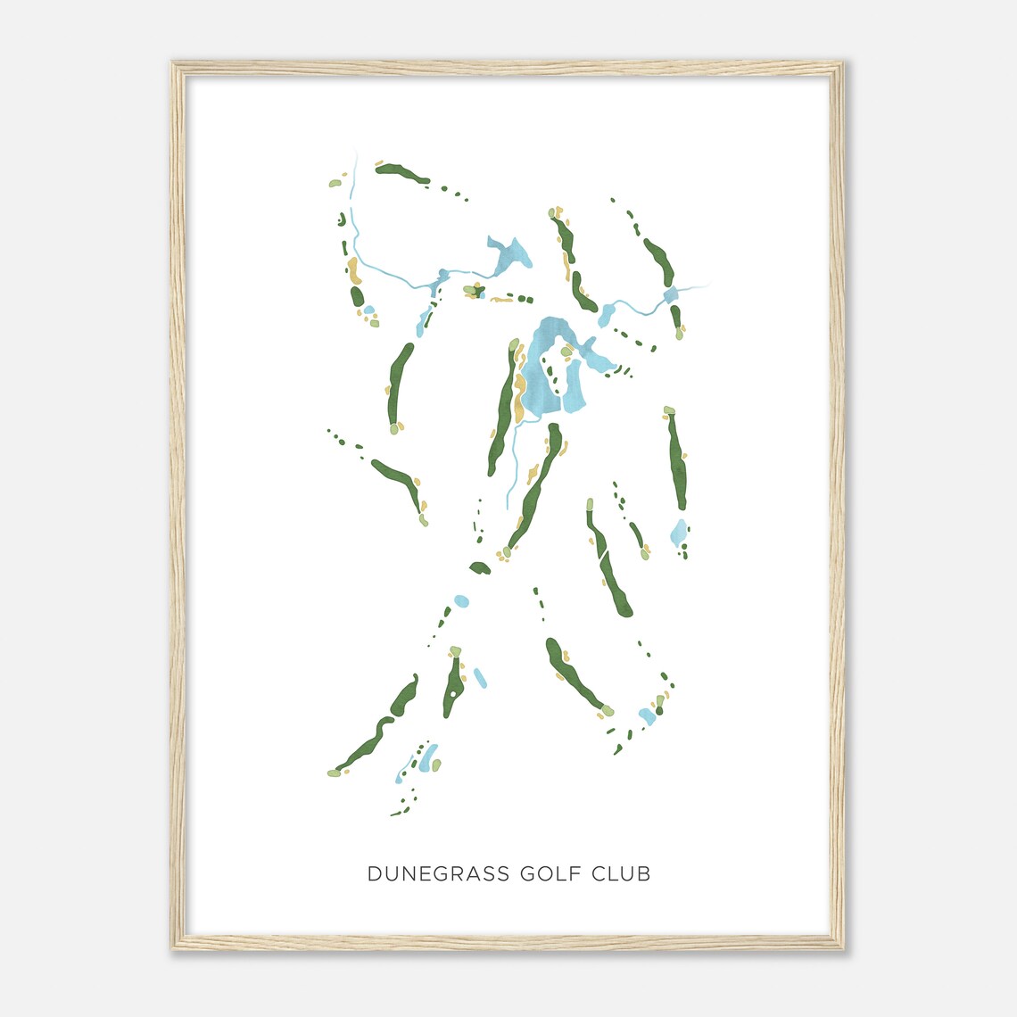 Dunegrass Golf Club Maine Modern Watercolor Map Golfer Gift Golf Wall Art Golf Poster Print Course Layout - Image 2