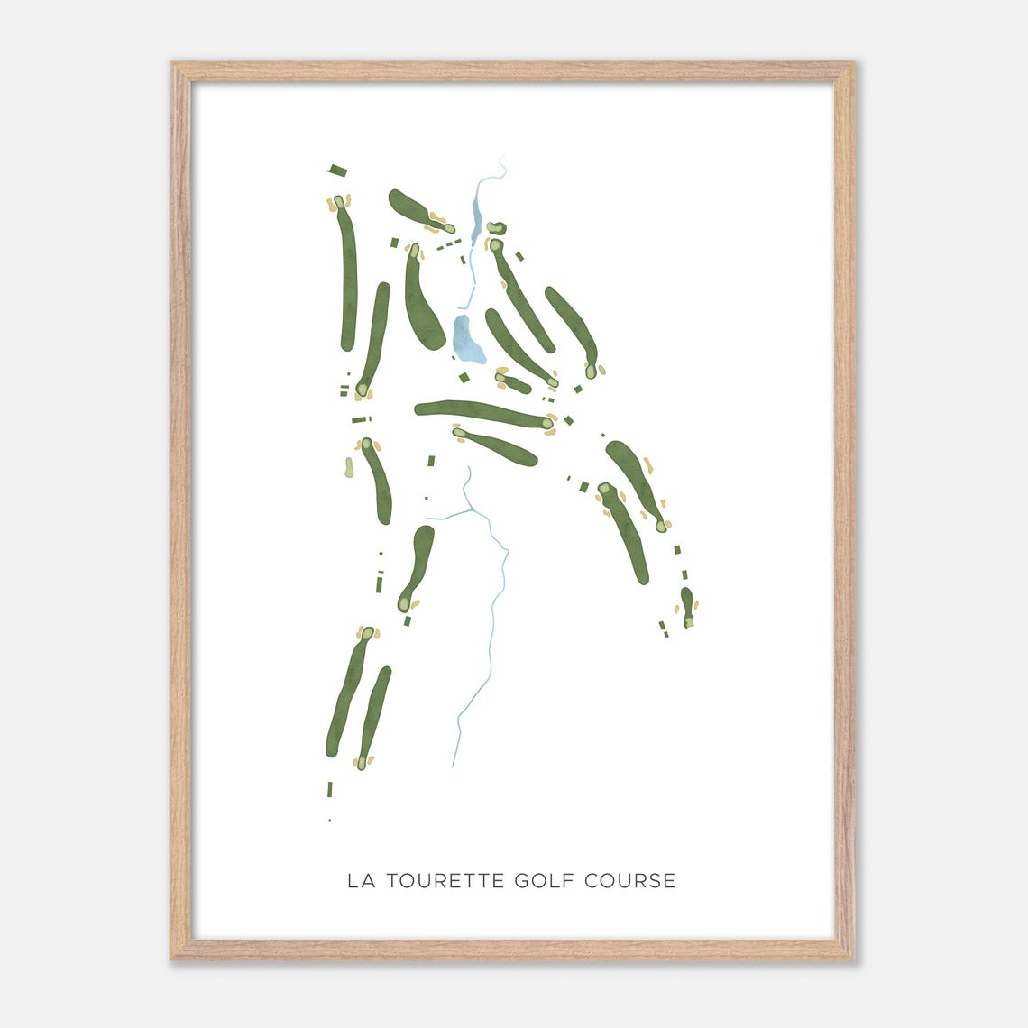 La Tourette Golf Course Staten Island Modern Watercolor Map Poster - Image 2