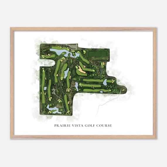Prairie Vista Golf Course Bloomington Illinois Classic Watercolor Poster