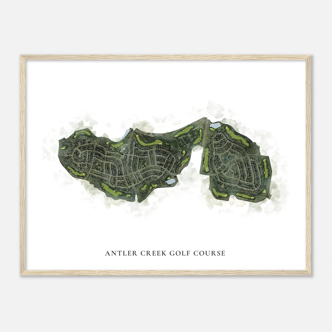 Antler Creek Golf Course Colorado Classic Watercolor Map Golfer Gift Golf Wall Art Golf Poster Print Course Layout - Image 2