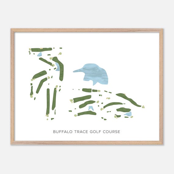 Buffalo Trace Golf Course In Jasper Indiana Modern Watercolor Map Golfer Gift Golf Wall Art Golf Poster Print Course Layout