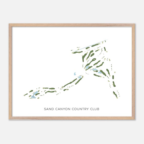 Sand Canyon Country Club Santa Clarita Modern Watercolor Map Golf Poster