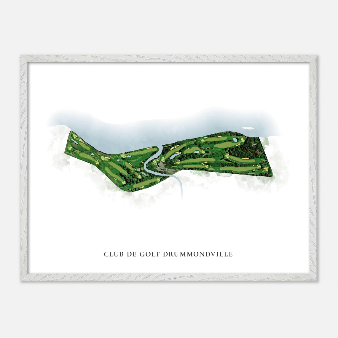 Club de Golf Drummondville Canada Classic Watercolor Map Poster - Image 3