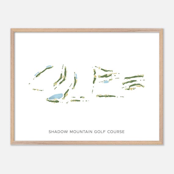 Shadow Mountain Golf Course In Cranbrook Canada Modern Watercolor Map Golfer Gift Golf Wall Art Golf Poster Print Course Layout