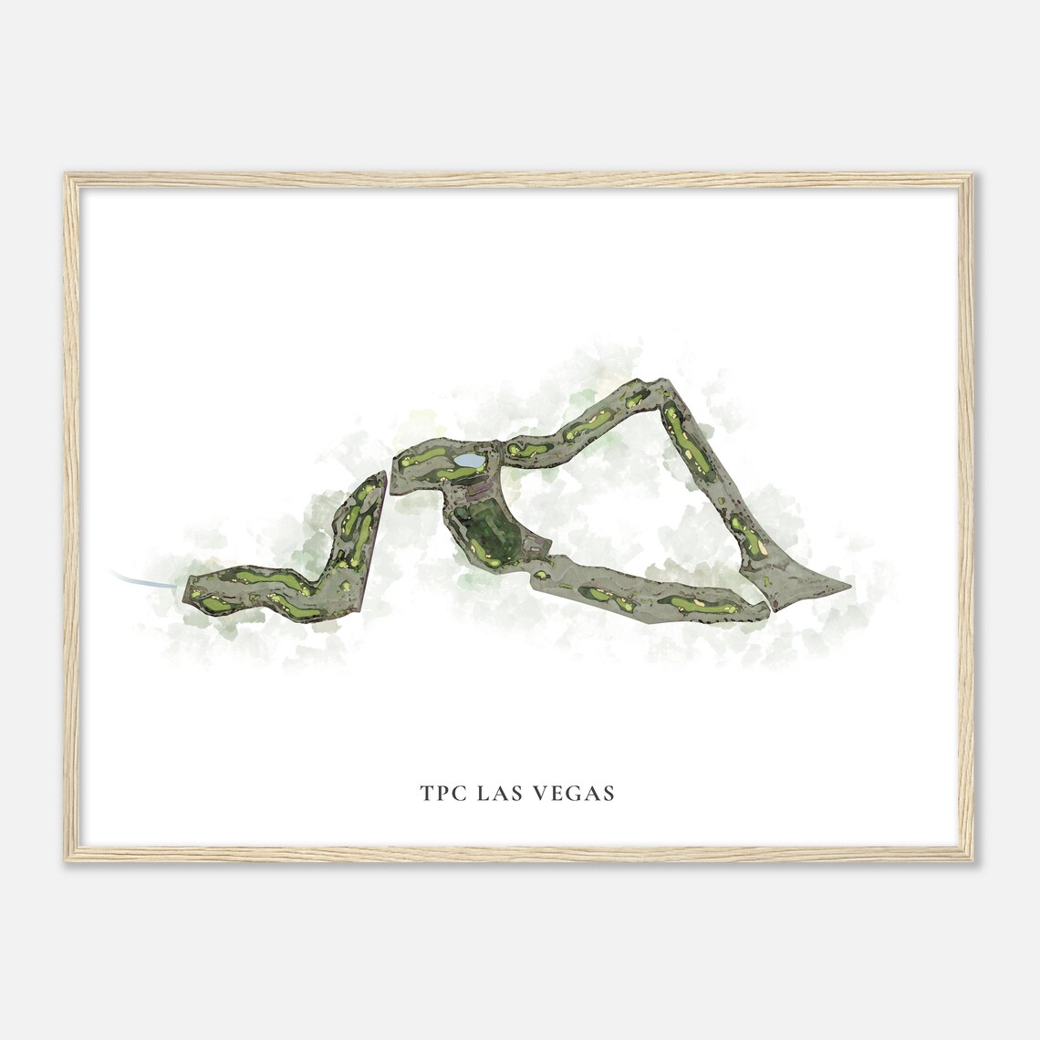 Tpc Las Vegas Nevada Classic Watercolor Map Golfer Gift Golf Wall Art Golf Poster Print Course Layout - Image 2