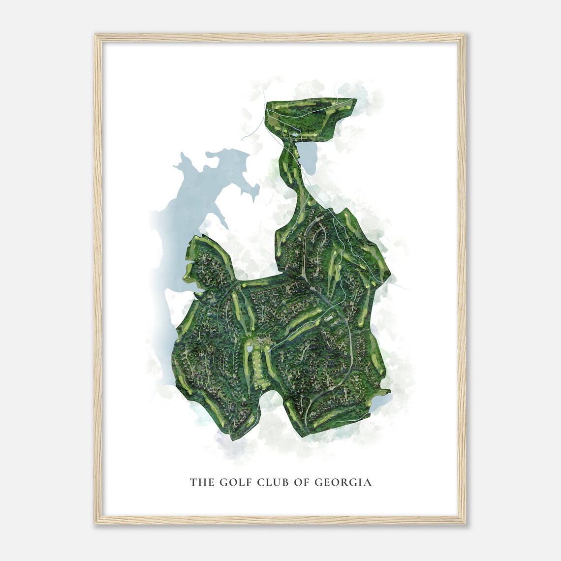 The Golf Club Of Georgia Georgia Classic Watercolor Map Poster - Image 2