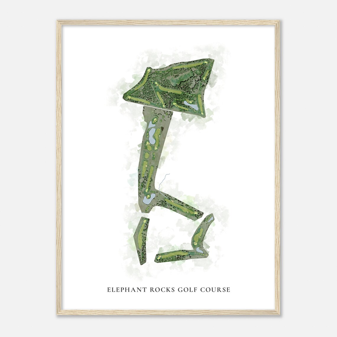 Elephant Rocks Golf Course Arizona Classic Watercolor Map Golfer Gift Golf Wall Art Golf Poster Print Course Layout - Image 2