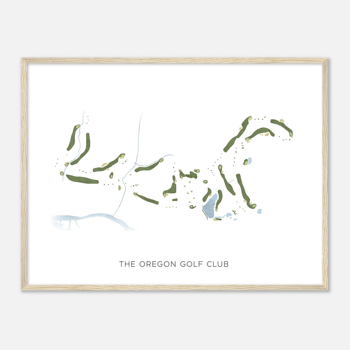Oregon Golf Club Minimalist Course Map Fairway Art Sports Poster - Image 2
