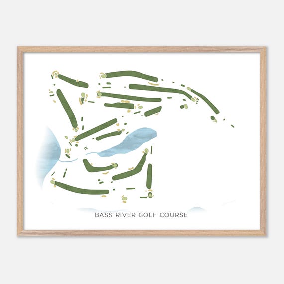 Bass River Golf Course In South Yarmouth Massachusetts Modern Watercolor Map Golfer Gift Golf Wall Art Golf Poster Print