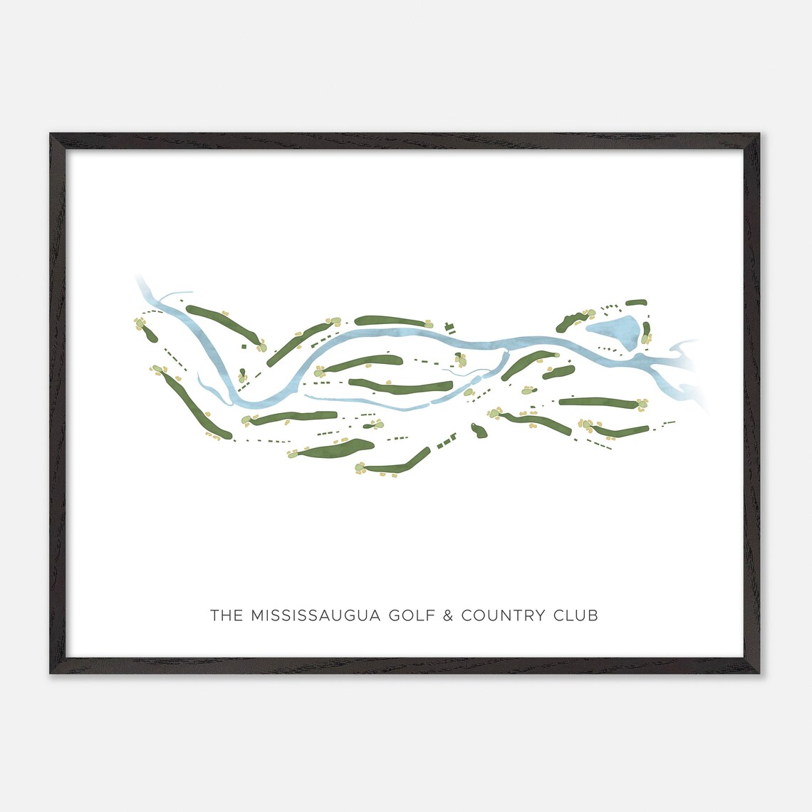 The Mississaugua Golf Country Club Mississauga Modern Watercolor Map Poster - Image 4
