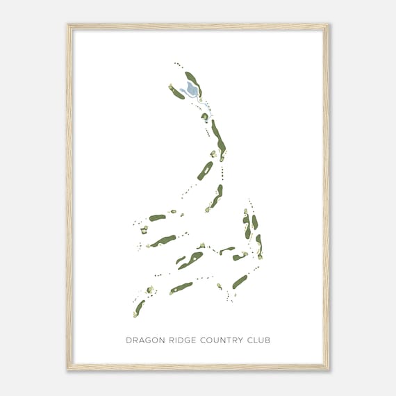 Dragon Ridge Country Club Nevada Modern Watercolor Map Golfer Gift Golf Wall Art Golf Poster Print Course Layout