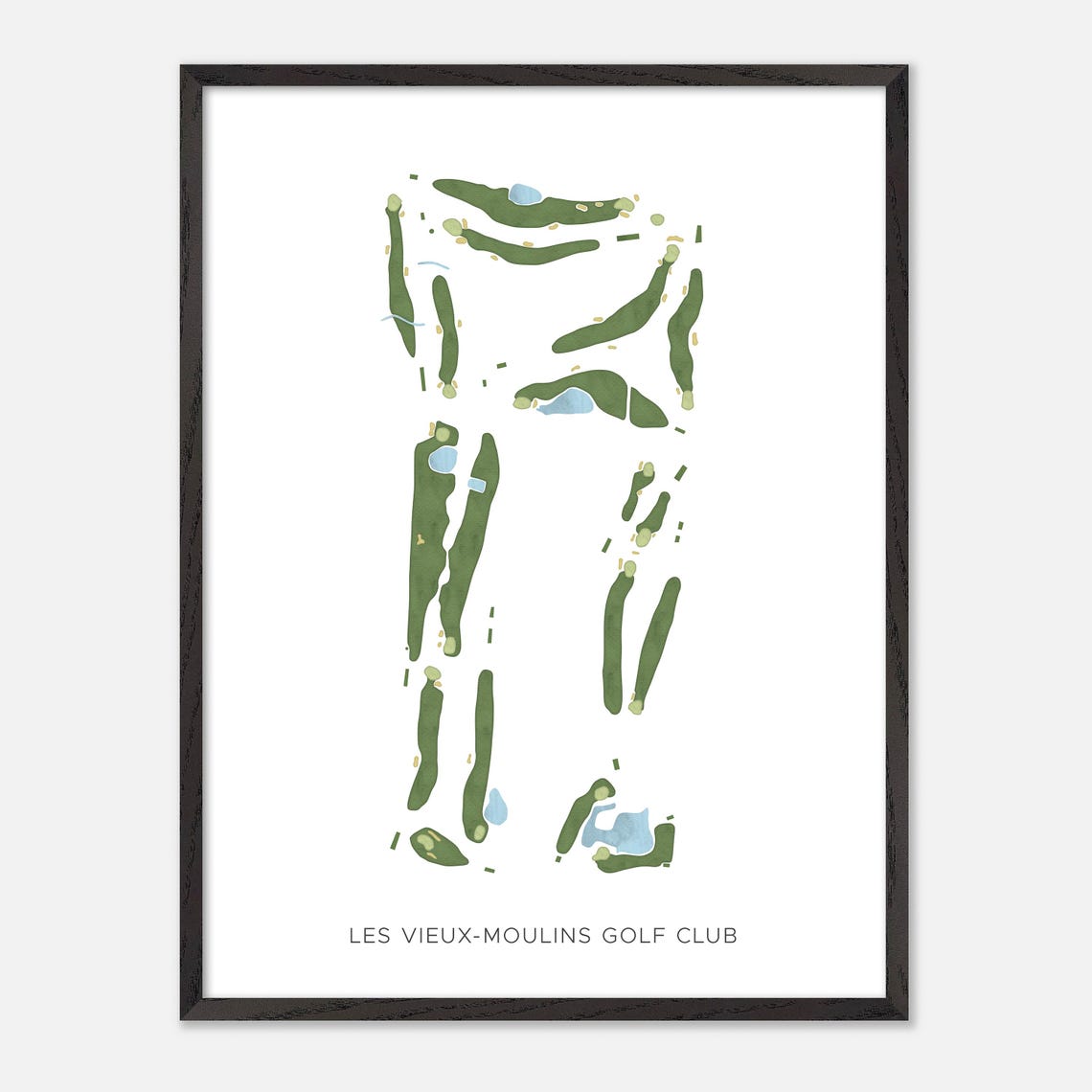 Les Vieux Moulins Golf Club Gatineau Canada Modern Map Poster - Image 2