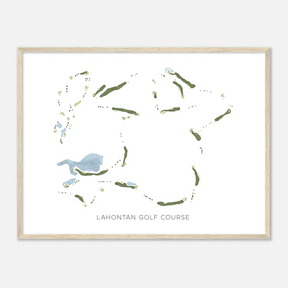 Lahontan Golf Course California Modern Watercolor Map Golfer Gift Golf Wall Art Golf Poster Print Course Layout