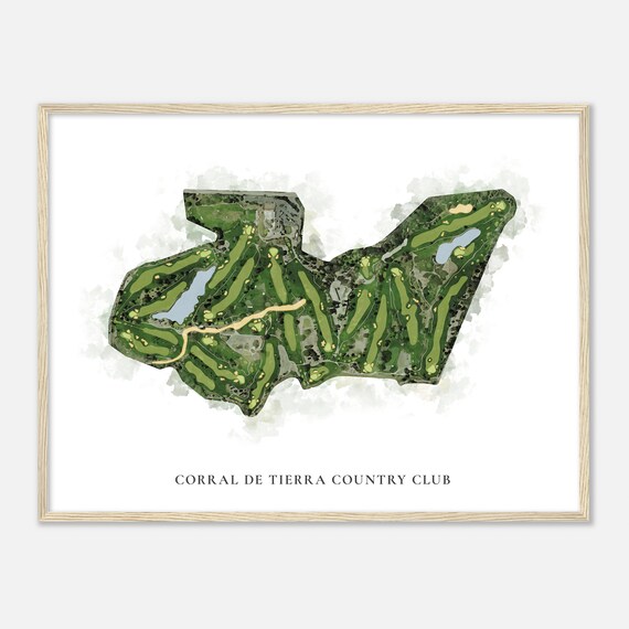 Corral De Tierra Country Club California Classic Watercolor Map Golfer Gift Golf Wall Art Golf Poster Print Course Layout