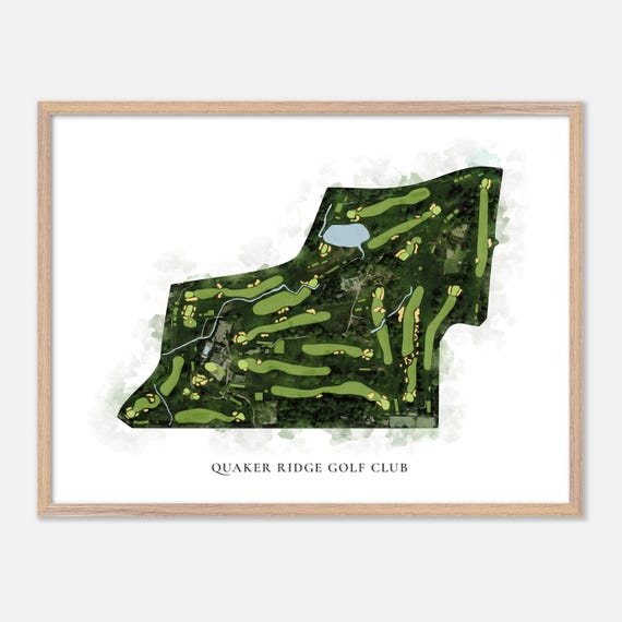 Quaker Ridge Golf Club In Scarsdale New York Classic Watercolor Map Golfer Gift Golf Wall Art Golf Poster Print Course Layout