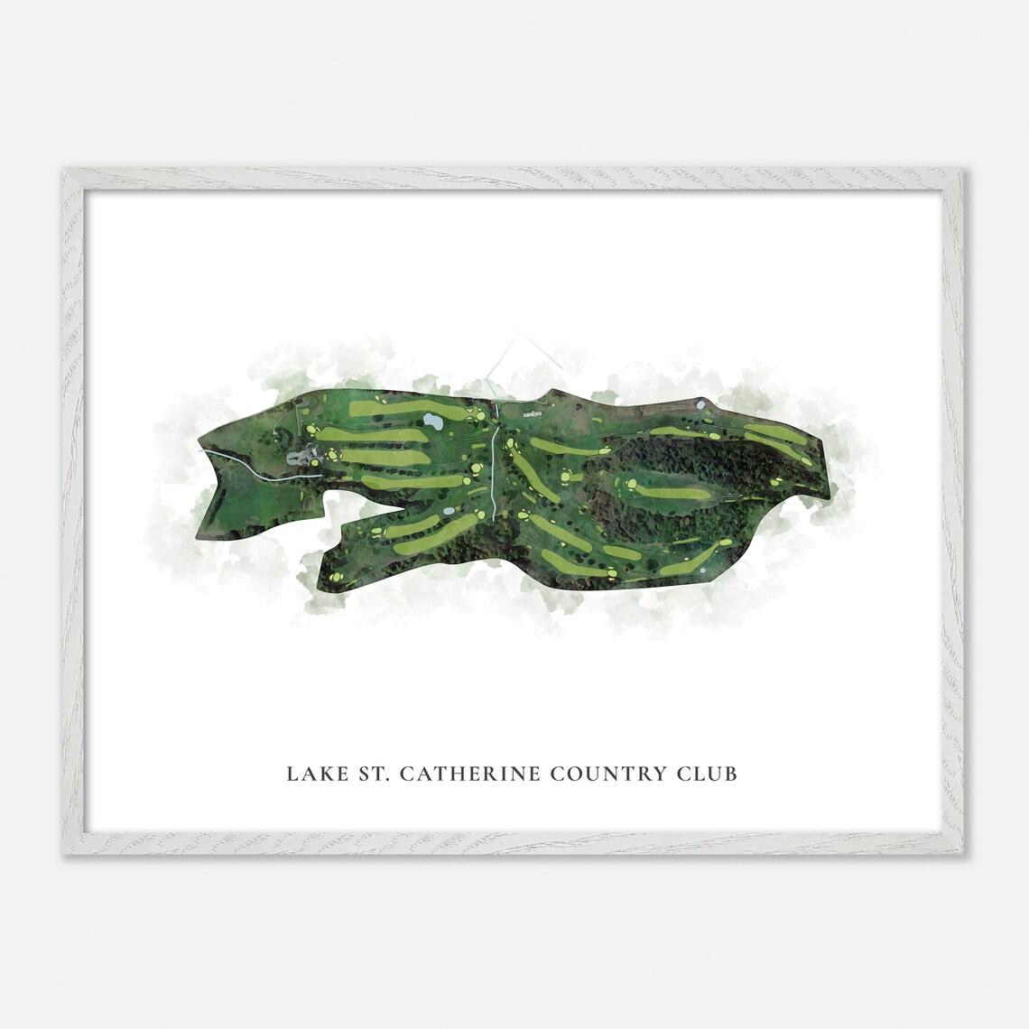 Lake St. Catherine Country Club Vermont Classic Watercolor Map Poster - Image 4