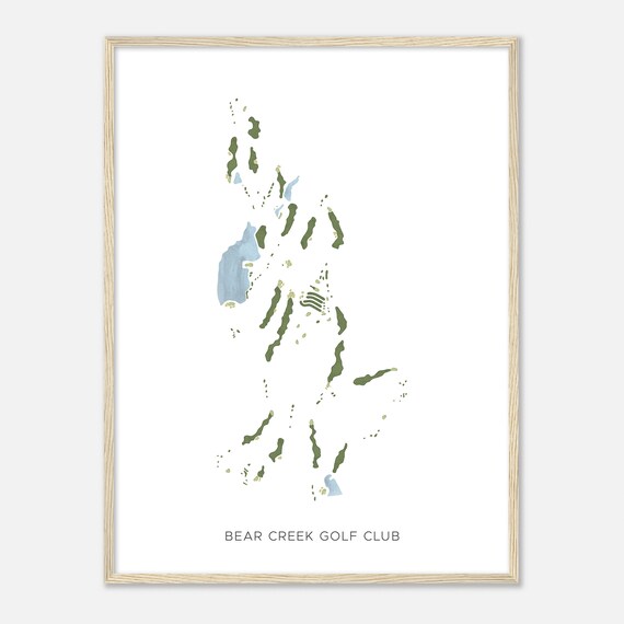 Bear Creek Golf Club Colorado Modern Watercolor Map Golfer Gift Golf Wall Art Golf Poster Print Course Layout