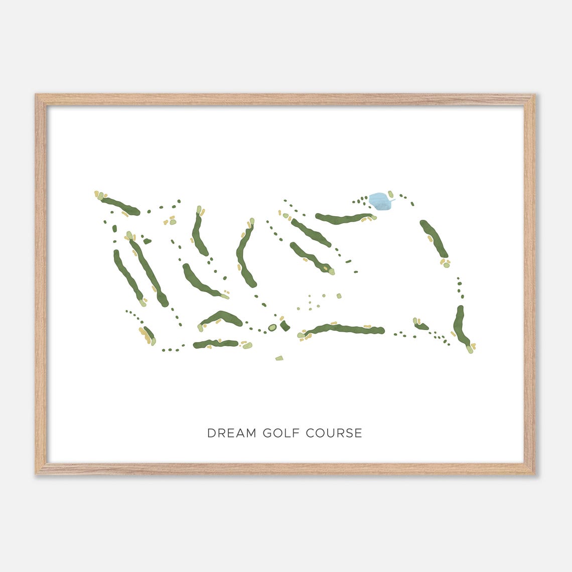 Dream Golf Course Michigan Modern Minimalist Golf Course Poster