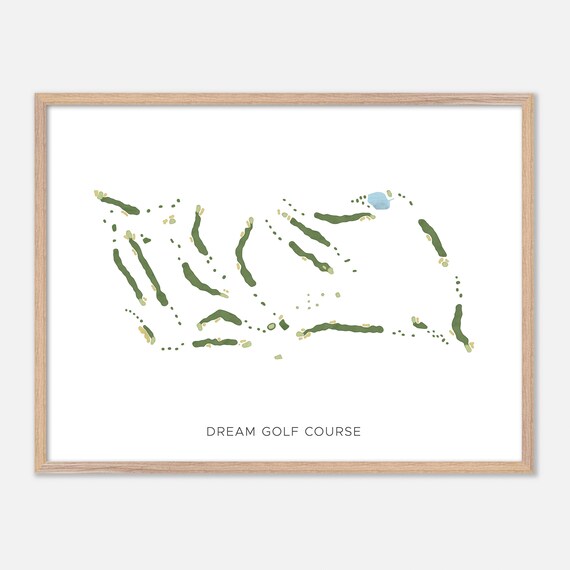 Dream Golf Course Michigan Modern Minimalist Golf Course Poster