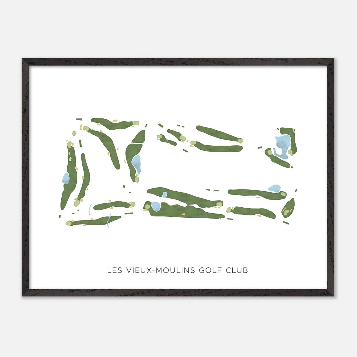 Les Vieux Moulins Golf Club Gatineau Canada Modern Map Poster - Image 4