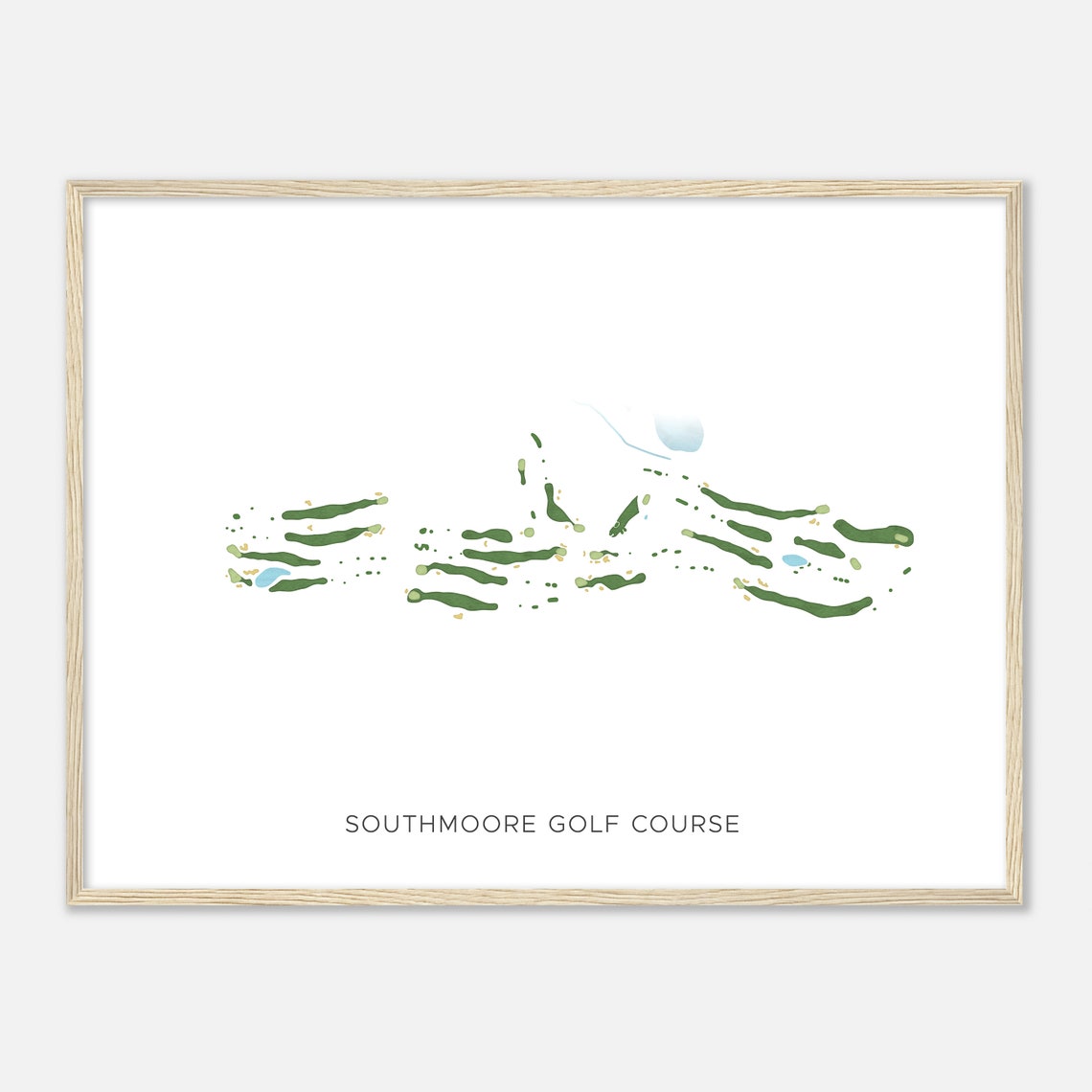 Southmoore Golf Course Minimalist Green Fairway Course Poster