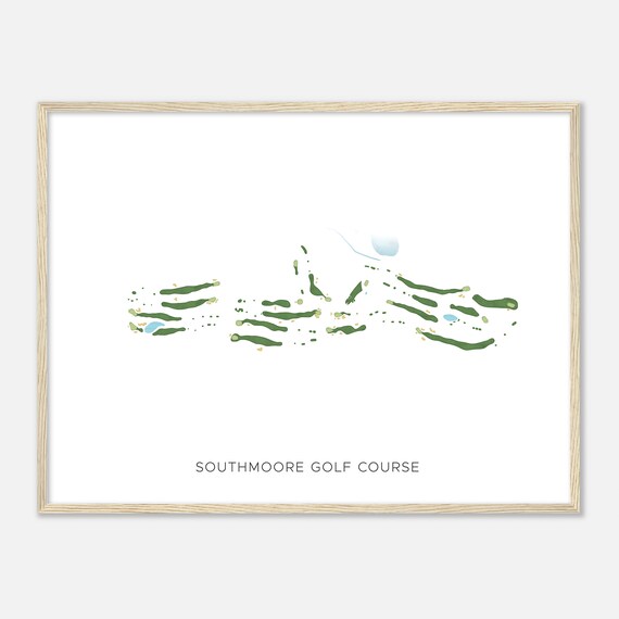 Southmoore Golf Course Pennsylvania Modern Watercolor Map Golfer Gift Golf Wall Art Golf Poster Print Course Layout
