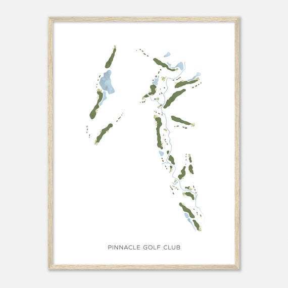 Pinnacle Golf Club Ohio Modern Watercolor Map Golfer Gift Golf Wall Art Golf Poster Print Course Layout