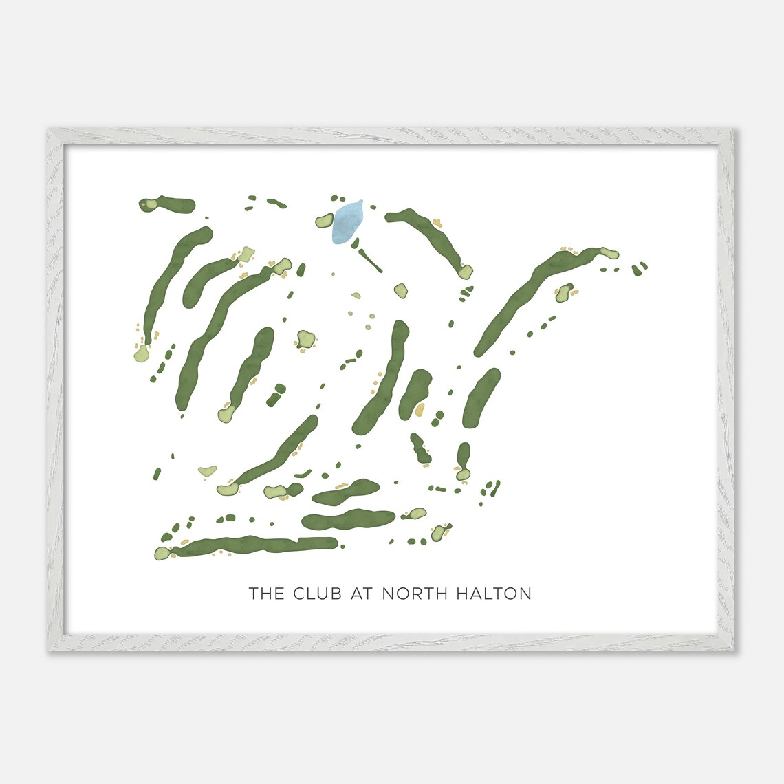 The Club at North Halton Ontario Minimalist Watercolor Map Poster - Image 3