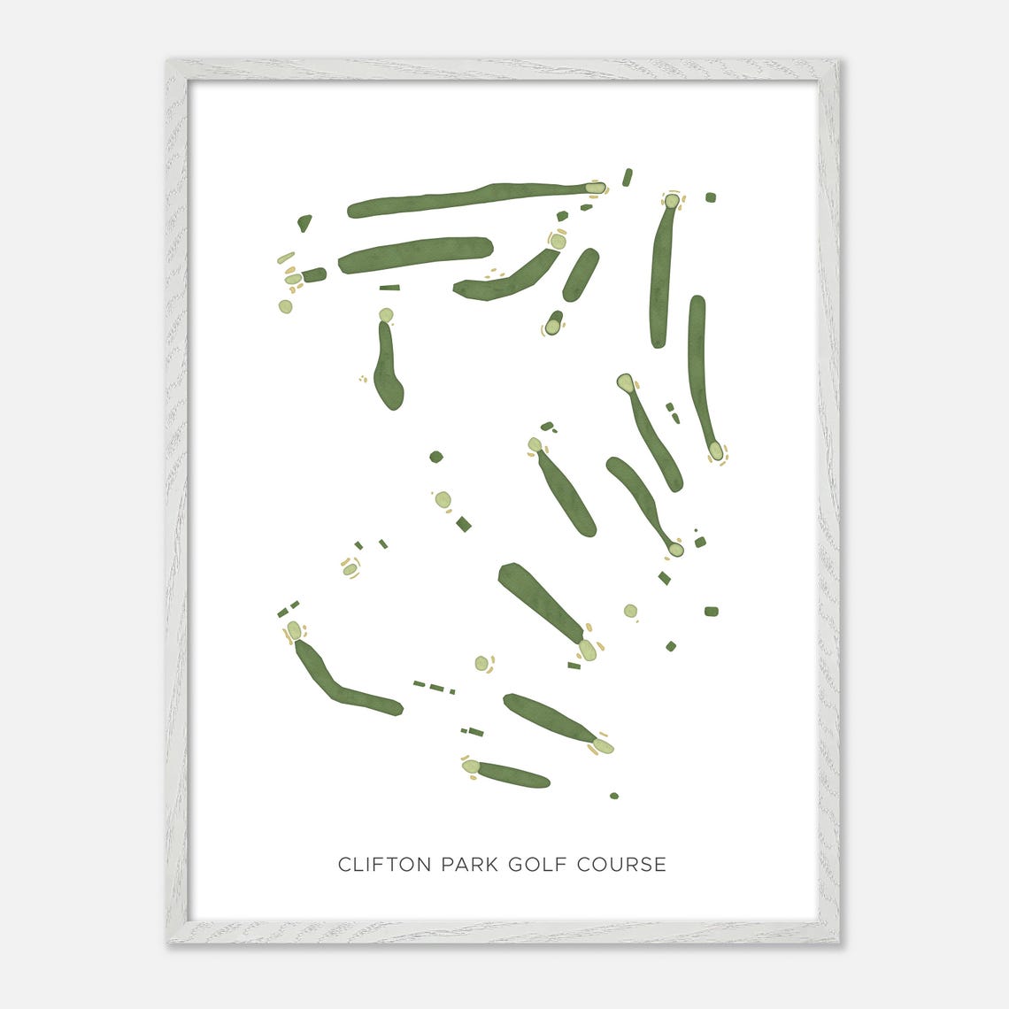 Clifton Park Golf Course Modern Minimalist Map Style Art Poster - Image 2
