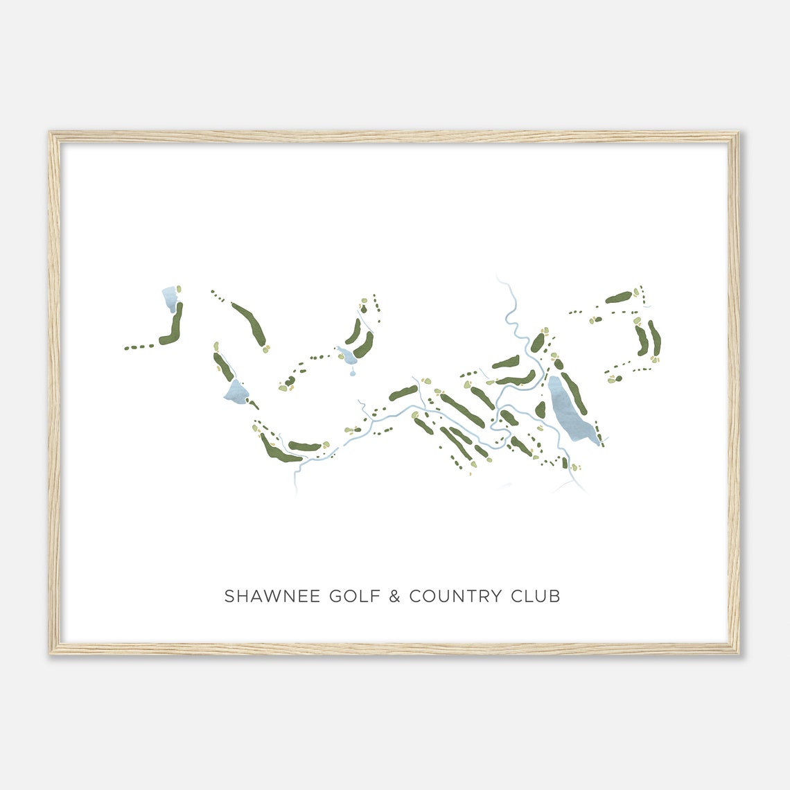 Shawnee Golf and Country Club Minimalist Course Map Art Print