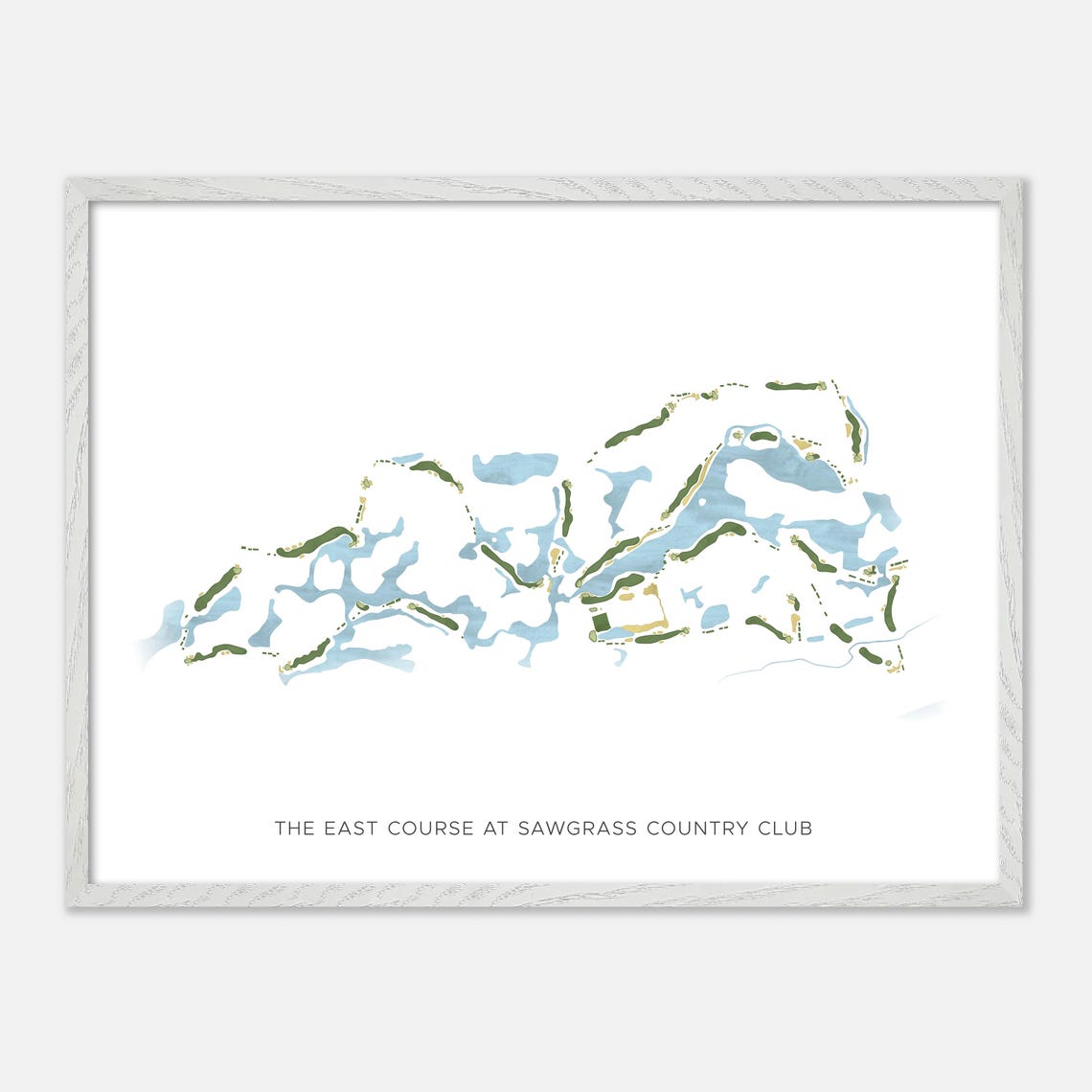 The East Course at Sawgrass Country Club Golf Map Minimalist Poster - Image 4