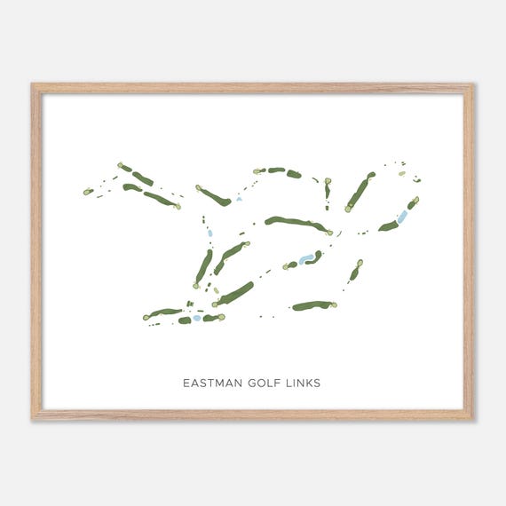 Eastman Golf Links In Grantham New Hampshire Modern Watercolor Map Golfer Gift Golf Wall Art Golf Poster Print Course Layout