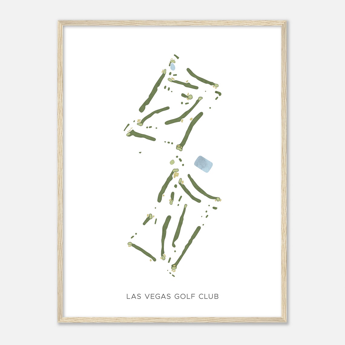 Las Vegas Golf Club Nevada Minimalist Watercolor Golf Map Poster - Image 2