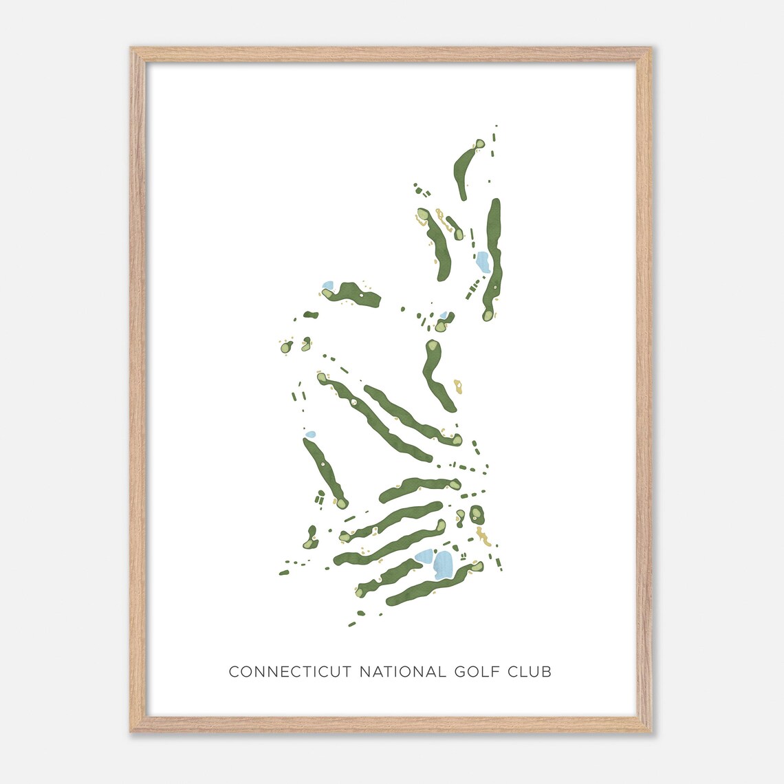 Connecticut National Golf Club Modern Minimalist Watercolor Poster - Image 2
