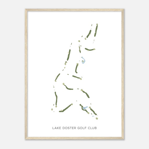 Lake Doster Golf Club Michigan Modern Watercolor Map Golfer Gift Golf Wall Art Golf Poster Print Course Layout